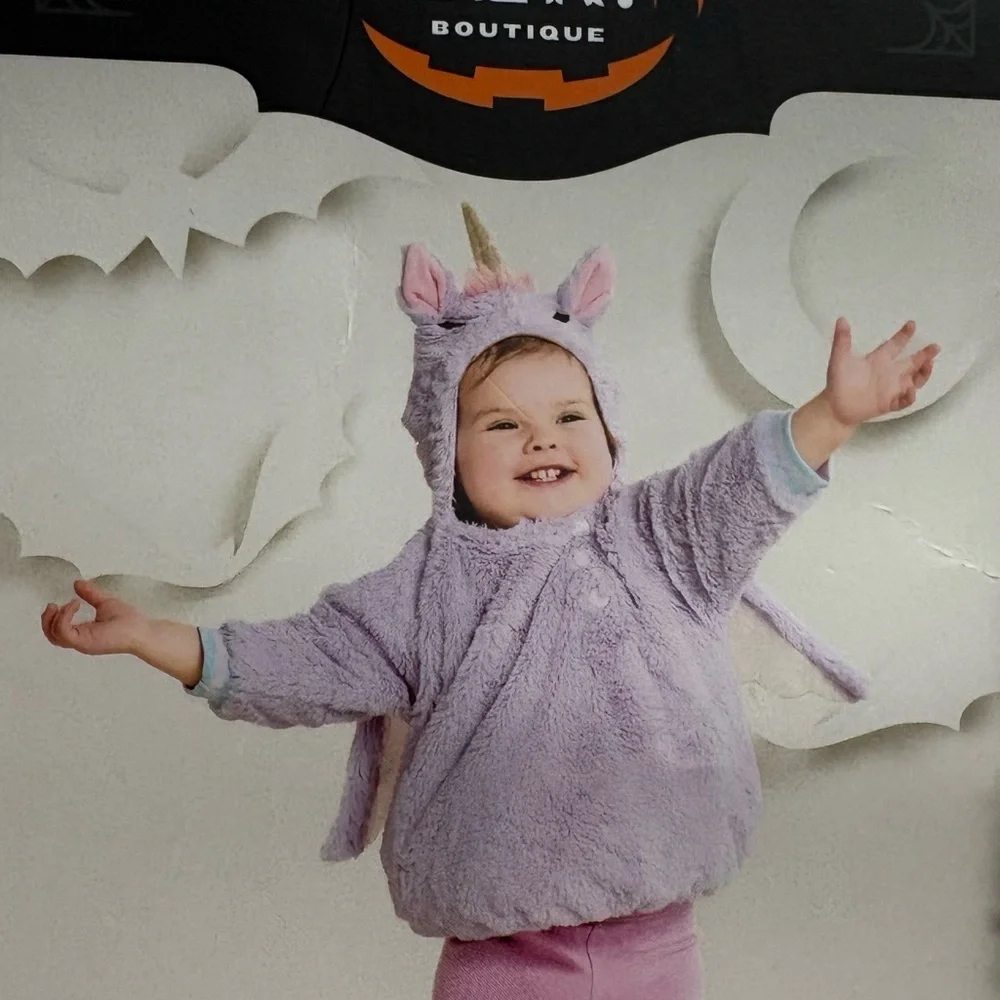 New- Toddler whimsical Rainbow Fleece   Unicorn Hooded Coat - Sweater Pullover